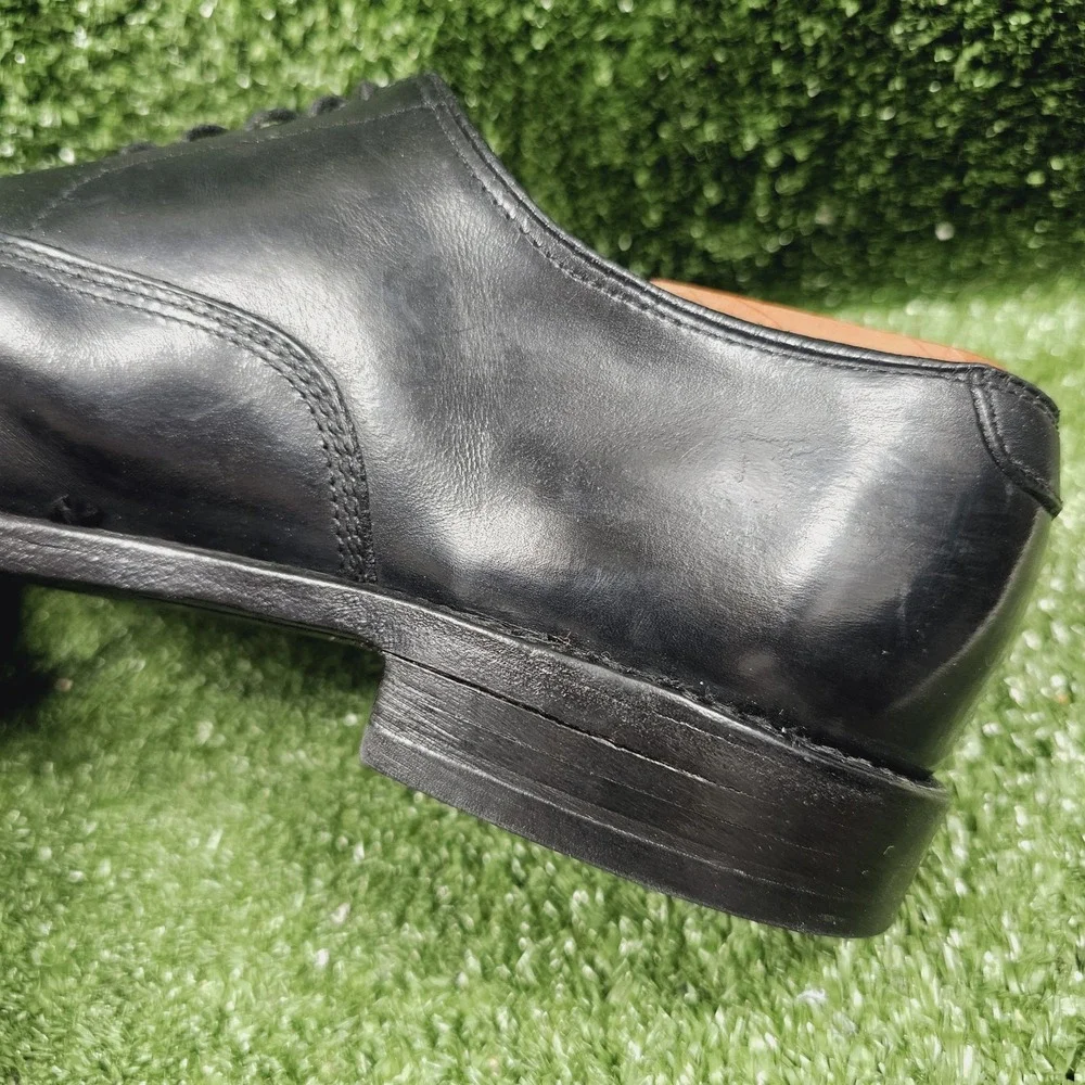 Allen Edmonds Park Avenue Black Leather Cap Toe Formal Dress Shoes Mens 8 D